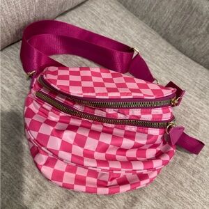 Pink Checkered Women's Bag